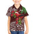 Christmas Hawaii with I'iwi Bird Hawaiian Shirt Aloha Mele Kalikimaka - Oxblood Art