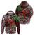 Christmas Hawaii with I'iwi Bird Hoodie Aloha Mele Kalikimaka - Oxblood Art