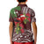 Christmas Hawaii with I'iwi Bird Kid Polo Shirt Aloha Mele Kalikimaka - Oxblood Art