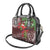 Christmas Hawaii with I'iwi Bird Shoulder Handbag Aloha Mele Kalikimaka - Oxblood Art