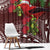 Christmas Hawaii with I'iwi Bird Window Curtain Aloha Mele Kalikimaka - Oxblood Art