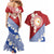 French Polynesia Couples Matching Mermaid Dress and Hawaiian Shirt Tahitian Tiare Flowers Tribal