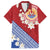 French Polynesia Family Matching Off The Shoulder Long Sleeve Dress and Hawaiian Shirt Tahitian Tiare Flowers Tribal