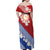 French Polynesia Family Matching Off Shoulder Maxi Dress and Hawaiian Shirt Tahitian Tiare Flowers Tribal