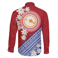 French Polynesia Family Matching Puletasi and Hawaiian Shirt Tahitian Tiare Flowers Tribal LT9 - Polynesian Pride
