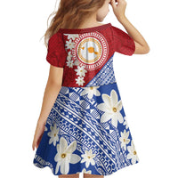 French Polynesia Family Matching Short Sleeve Bodycon Dress and Hawaiian Shirt Tahitian Tiare Flowers Tribal LT9 - Polynesian Pride