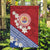 French Polynesia Garden Flag Tahitian Tiare Flowers Tribal