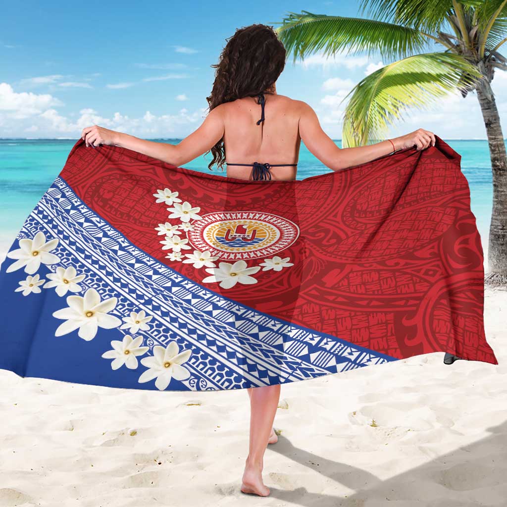 French Polynesia Sarong Tahitian Tiare Flowers Tribal