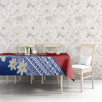 French Polynesia Tablecloth Tahitian Tiare Flowers Tribal