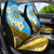 Tuvalu Plumeria Flowers Car Seat Cover Polynesian Tribal Pattern