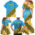 Tuvalu Plumeria Flowers Family Matching Mermaid Dress and Hawaiian Shirt Polynesian Tribal Pattern