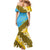 Tuvalu Plumeria Flowers Family Matching Mermaid Dress and Hawaiian Shirt Polynesian Tribal Pattern