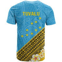 Tuvalu Plumeria Flowers T Shirt Polynesian Tribal Pattern