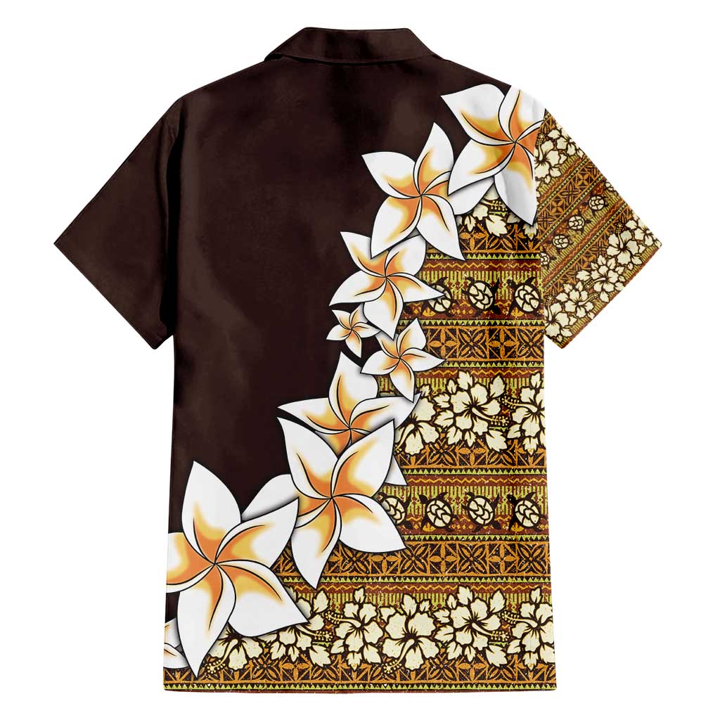 Vintage Hibiscus Turtle Pattern Family Matching Long Sleeve Bodycon Dress and Hawaiian Shirt with Plumeria Half Style LT9 - Polynesian Pride