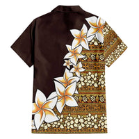 Vintage Hibiscus Turtle Pattern Family Matching Long Sleeve Bodycon Dress and Hawaiian Shirt with Plumeria Half Style LT9 - Polynesian Pride