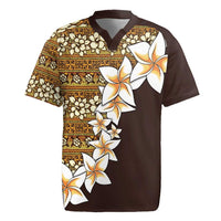 Vintage Hibiscus Turtle Pattern Rugby Jersey with Plumeria Half Style