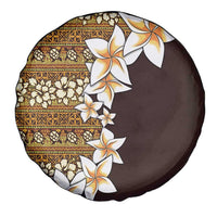 Vintage Hibiscus Turtle Pattern Spare Tire Cover with Plumeria Half Style