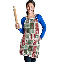 Mele Kalikimaka Hawaiian Quilt and Lei Patchwork Apron - Polynesian Pride
