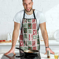 Mele Kalikimaka Hawaiian Quilt and Lei Patchwork Apron - Polynesian Pride