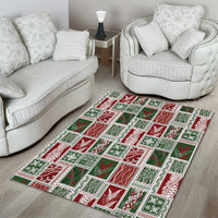 Mele Kalikimaka Hawaiian Quilt and Lei Patchwork Area Rug - Polynesian Pride