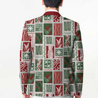 Mele Kalikimaka Hawaiian Quilt and Lei Patchwork Blazer - Polynesian Pride