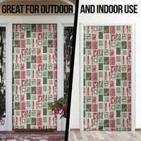 Mele Kalikimaka Hawaiian Quilt and Lei Patchwork Door Cover - Polynesian Pride