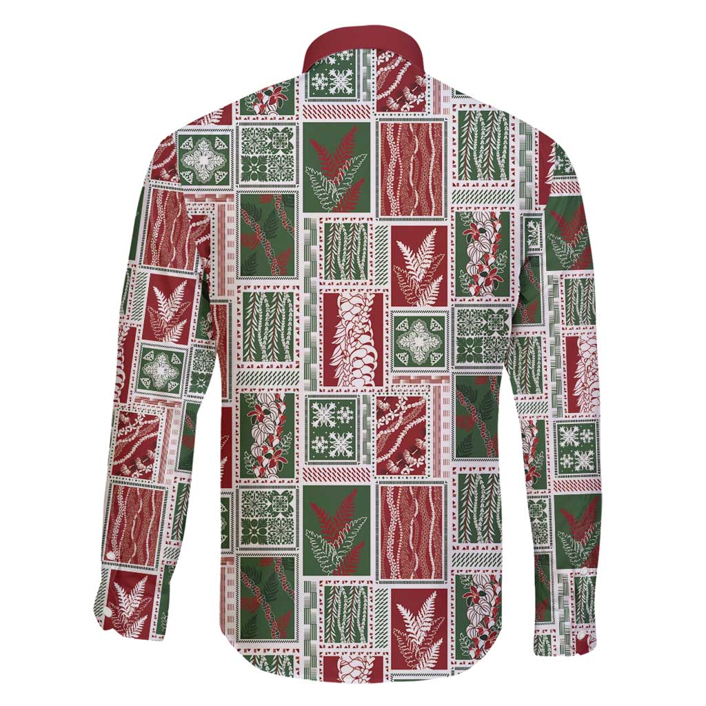 Mele Kalikimaka Hawaiian Quilt and Lei Patchwork Family Matching Puletasi and Hawaiian Shirt - Polynesian Pride