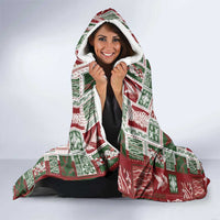 Mele Kalikimaka Hawaiian Quilt and Lei Patchwork Hooded Blanket - Polynesian Pride