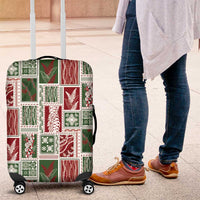 Mele Kalikimaka Hawaiian Quilt and Lei Patchwork Luggage Cover - Polynesian Pride