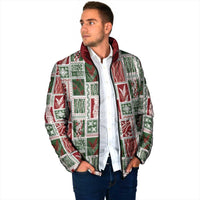 Mele Kalikimaka Hawaiian Quilt and Lei Patchwork Padded Jacket - Polynesian Pride