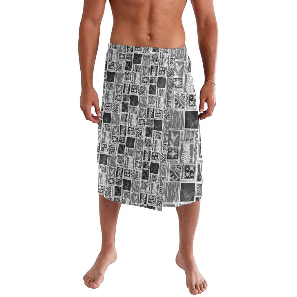 Vintage Aloha Block Quilt Lavalava Black Inspired Lei Motifs - Polynesian Pride