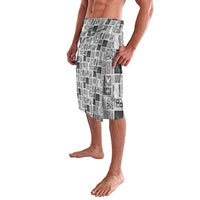 Vintage Aloha Block Quilt Lavalava Black Inspired Lei Motifs - Polynesian Pride