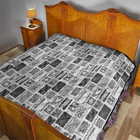 Vintage Aloha Block Quilt Quilt Black Inspired Lei Motifs - Polynesian Pride