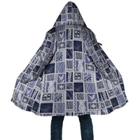 Vintage Aloha Block Quilt Cloak Blue Inspired Lei Motifs - Polynesian Pride