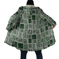 Vintage Aloha Block Quilt Cloak Green Inspired Lei Motifs - Polynesian Pride