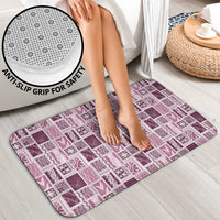 Vintage Aloha Block Quilt Bathroom Set Pink Inspired Lei Motifs - Polynesian Pride