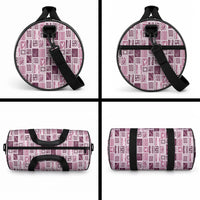 Vintage Aloha Block Quilt Duffle Bag Pink Inspired Lei Motifs LT9 - Polynesian Pride