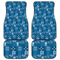 Vintage Hawaiian Quilting Patterns Car Mats Blue Style Tribal Fabric Patchwork - Polynesian Pride