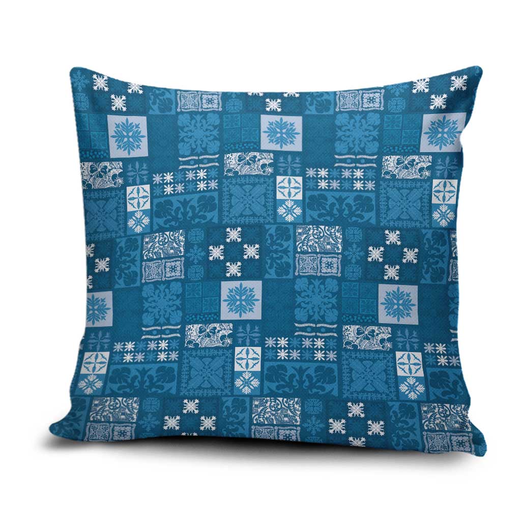 Vintage Hawaiian Quilting Patterns Pillow Cover Blue Style Tribal Fabric Patchwork - Polynesian Pride