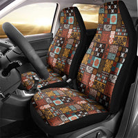 Vintage Hawaiian Quilting Patterns Car Seat Cover Brown Style Tribal Fabric Patchwork - Polynesian Pride