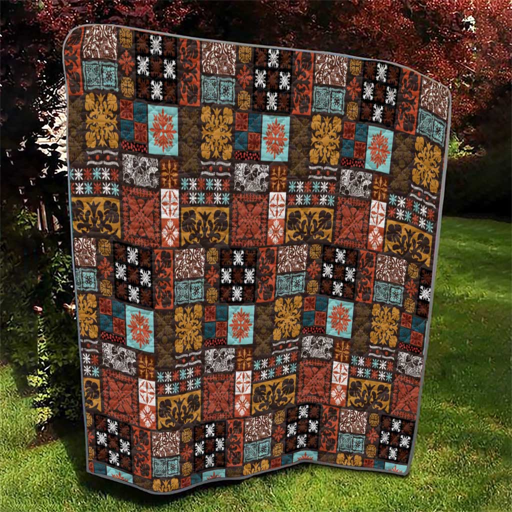 Vintage Hawaiian Quilting Patterns Quilt Brown Style Tribal Fabric Patchwork - Polynesian Pride