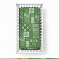 Vintage Hawaiian Quilting Patterns Baby Bed Cover Green Style Tribal Fabric Patchwork LT9 28 × 52 in Green - Polynesian Pride