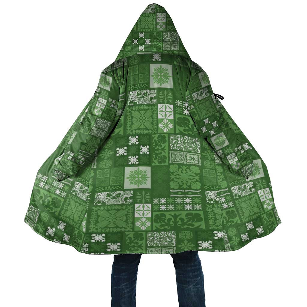 Vintage Hawaiian Quilting Patterns Cloak Green Style Tribal Fabric Patchwork - Polynesian Pride