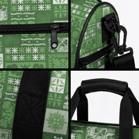 Vintage Hawaiian Quilting Patterns Duffle Bag Green Style Tribal Fabric Patchwork LT9 - Polynesian Pride