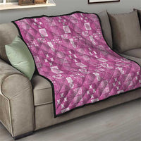 Vintage Hawaiian Quilting Patterns Quilt Pink Style Tribal Fabric Patchwork - Polynesian Pride