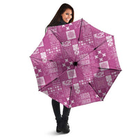 Vintage Hawaiian Quilting Patterns Umbrella Pink Style Tribal Fabric Patchwork - Polynesian Pride