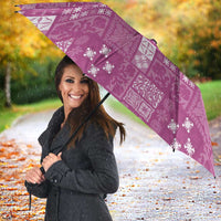 Vintage Hawaiian Quilting Patterns Umbrella Pink Style Tribal Fabric Patchwork - Polynesian Pride