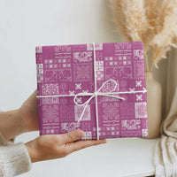 Vintage Hawaiian Quilting Patterns Wrapping Paper Pink Style Tribal Fabric Patchwork - Polynesian Pride