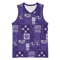 Vintage Hawaiian Quilting Patterns Basketball Jersey Purple Style Tribal Fabric Patchwork - Polynesian Pride