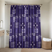 Vintage Hawaiian Quilting Patterns Bathroom Set Purple Style Tribal Fabric Patchwork - Polynesian Pride